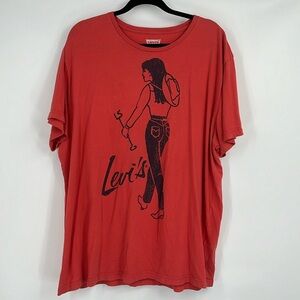 Levi’s Men’s Coral Short Sleeve Pin Up T Shirt